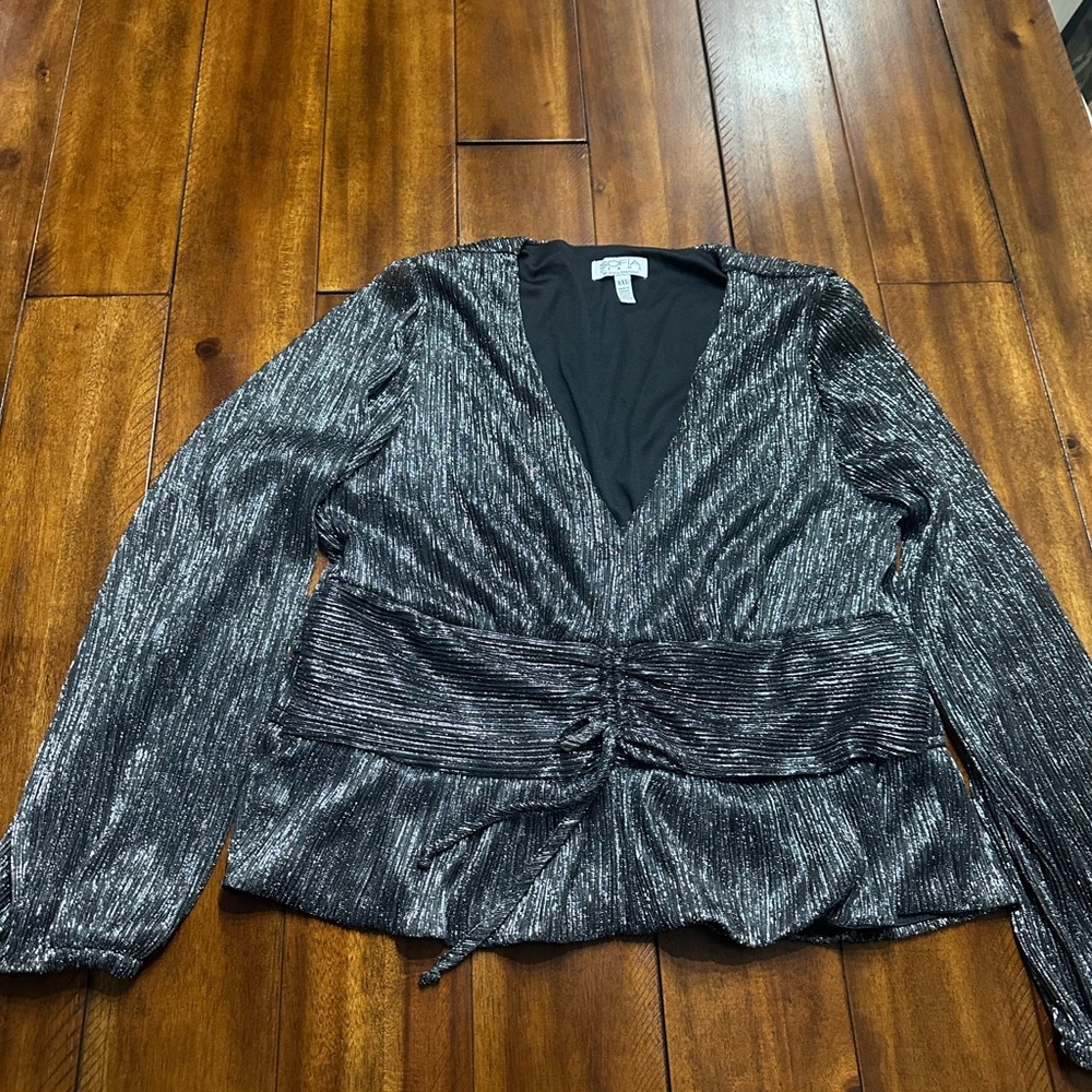 Metallic Black Women's Blouse